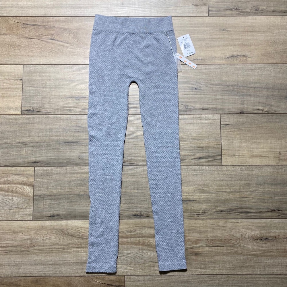 Poof Apparel Girl's Seamless Leggings Size S/M Gray